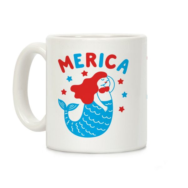 Merica Mermaid Coffee Mug Merica Mermaid Coffee Mug
