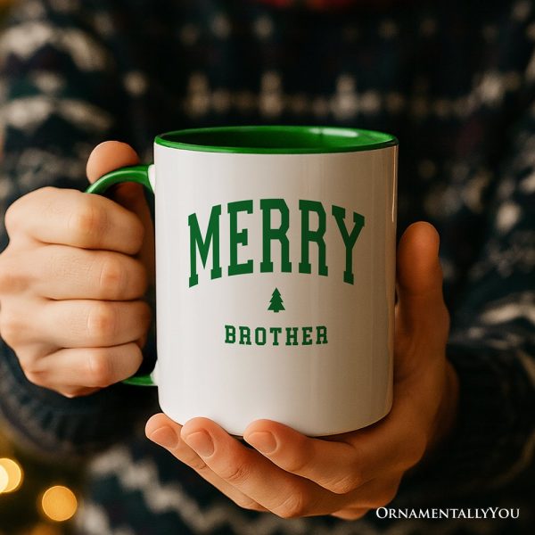Merry Brother Retro Christmas Personalized Mug, Matching Family Holiday Gift with Custom Name Merry Brother Retro Christmas Personalized Mug, Matching Family Holiday Gift with Custom Name