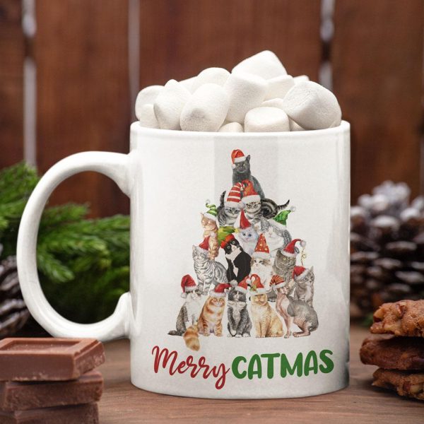 Merry Catmas Woofmas Cat Dog Coffee Mug HN590 Merry Catmas Woofmas Cat Dog Coffee Mug HN590