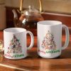 Merry Catmas Woofmas Cat Dog Coffee Mug HN590 Merry Catmas Woofmas Cat Dog Coffee Mug HN590