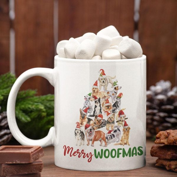 Merry Catmas Woofmas Cat Dog Coffee Mug HN590 Merry Catmas Woofmas Cat Dog Coffee Mug HN590