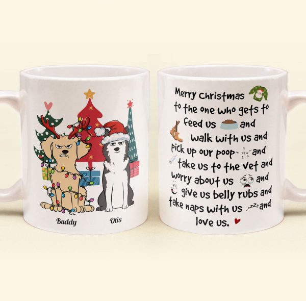 Merry Christmas From The Dog - Personalized Mug Merry Christmas From The Dog - Personalized Mug