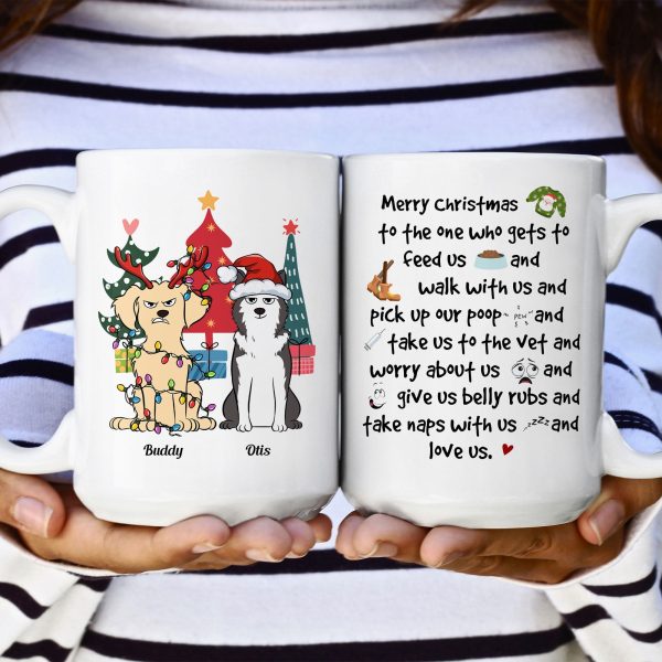 Merry Christmas From The Dog - Personalized Mug Merry Christmas From The Dog - Personalized Mug