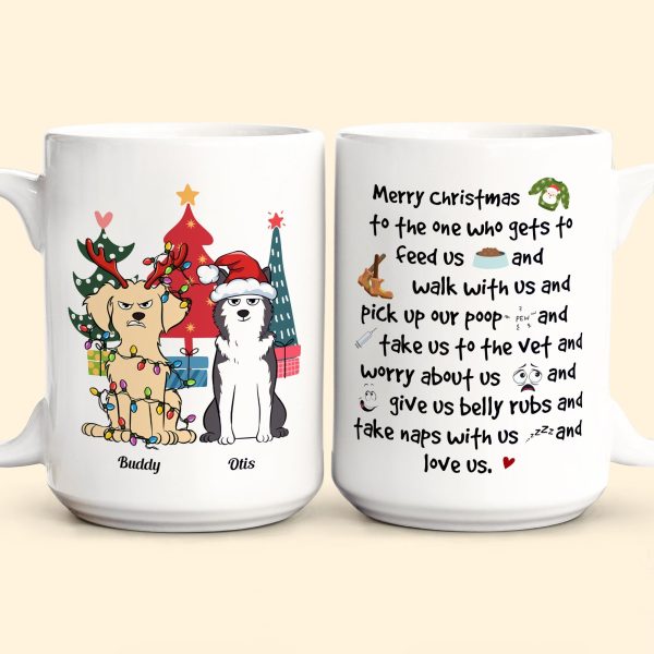 Merry Christmas From The Dog - Personalized Mug Merry Christmas From The Dog - Personalized Mug