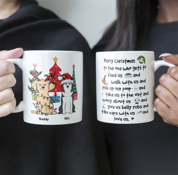 Merry Christmas From The Dog - Personalized Mug Merry Christmas From The Dog - Personalized Mug