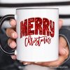 Merry Christmas Sequin Personalized Mug, Bold Red Glitter Custom Gift for Festive Holiday Season Merry Christmas Sequin Personalized Mug, Bold Red Glitter Custom Gift for Festive Holiday Season