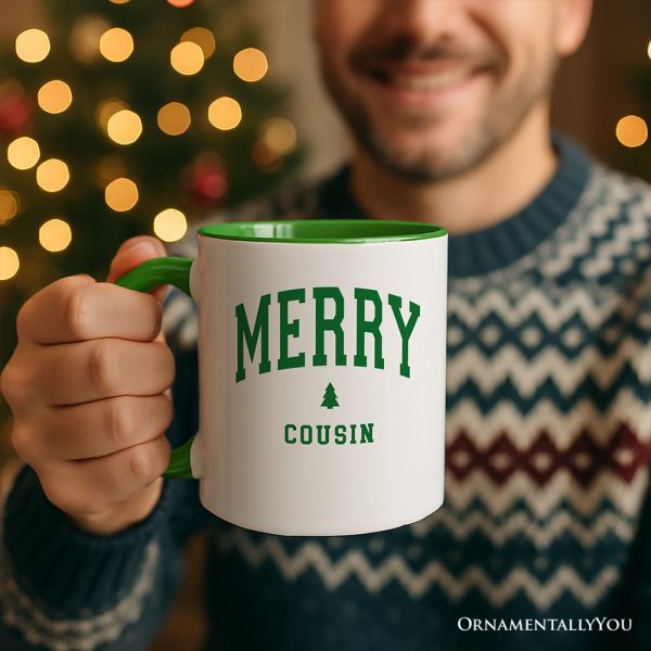 Merry Cousin Christmas Personalized Mug, Matching Family Holiday Gift with Custom Name Merry Cousin Christmas Personalized Mug, Matching Family Holiday Gift with Custom Name