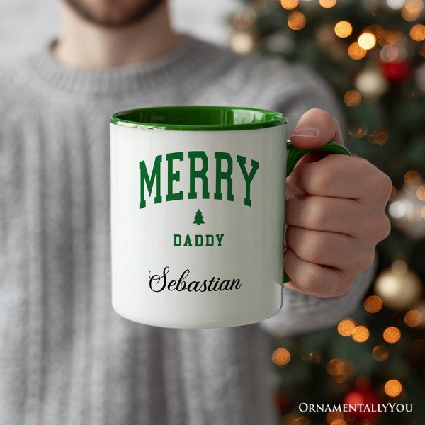 Merry Daddy Retro Christmas Personalized Mug, Matching Family Holiday Gift with Custom Name Merry Daddy Retro Christmas Personalized Mug, Matching Family Holiday Gift with Custom Name
