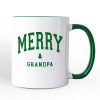 Merry Grandpa Retro Christmas Personalized Mug, Matching Family Holiday Gift with Custom Name Merry Grandpa Retro Christmas Personalized Mug, Matching Family Holiday Gift with Custom Name