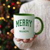 Merry Grandpa Retro Christmas Personalized Mug, Matching Family Holiday Gift with Custom Name Merry Grandpa Retro Christmas Personalized Mug, Matching Family Holiday Gift with Custom Name