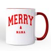 Merry Mama Retro Christmas Personalized Mug, Matching Family Holiday Gift with Custom Name Merry Mama Retro Christmas Personalized Mug, Matching Family Holiday Gift with Custom Name