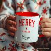 Merry Sister Retro Christmas Personalized Mug, Matching Family Holiday Gift with Custom Name Merry Sister Retro Christmas Personalized Mug, Matching Family Holiday Gift with Custom Name