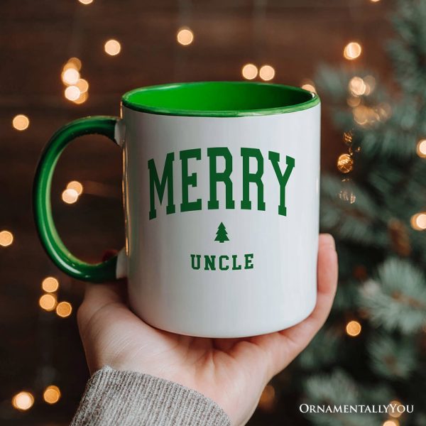 Merry Uncle Retro Christmas Personalized Mug, Matching Family Holiday Gift with Custom Name Merry Uncle Retro Christmas Personalized Mug, Matching Family Holiday Gift with Custom Name