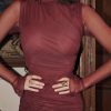 Mesh High Mock Neck Bodycon Ruched Mini Dress Mesh High Mock Neck Bodycon Ruched Mini Dress