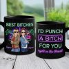 Mess With You, Deal With Me - Bestie Personalized Custom Black Mug - Gift For Best Friends, BFF, Sisters Mess With You, Deal With Me - Bestie Personalized Custom Black Mug - Gift For Best Friends, BFF, Sisters