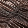 Metallic Drape Chest Backless Maxi Dress
