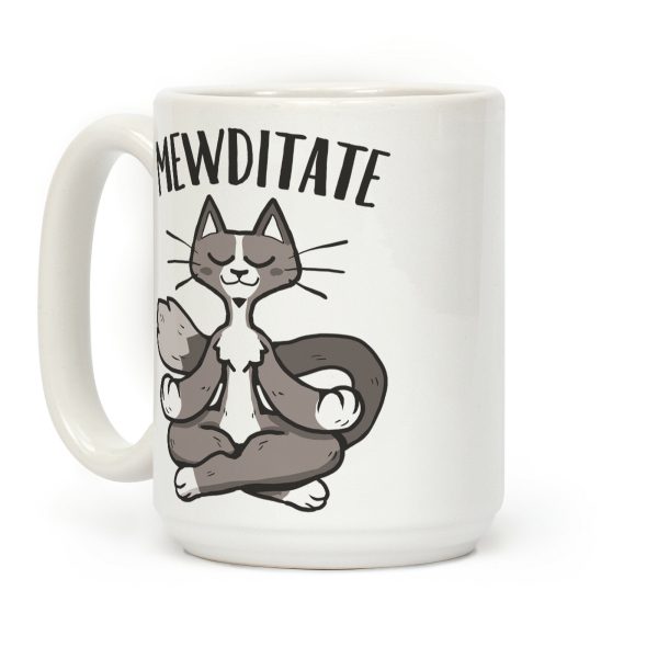 Mewditate Coffee Mug Mewditate Coffee Mug