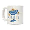Mid-Century Modern Menorah (Hanukkah) Coffee Mug