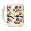 Mid-Century Modern Sushi Pattern Coffee Mug Mid-Century Modern Sushi Pattern Coffee Mug