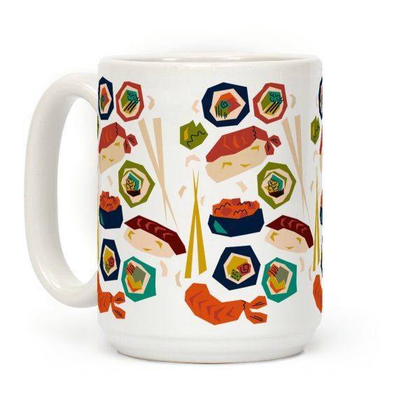 Mid-Century Modern Sushi Pattern Coffee Mug Mid-Century Modern Sushi Pattern Coffee Mug