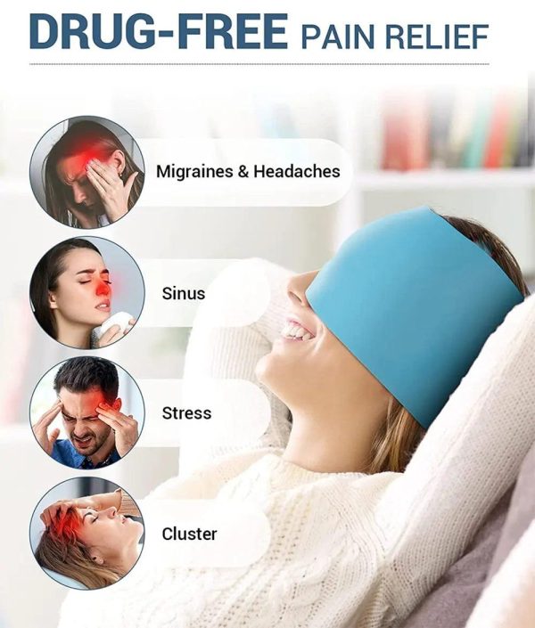 Migraine Relief Cap Headband With Cold Gel Migraine Relief Cap Headband With Cold Gel