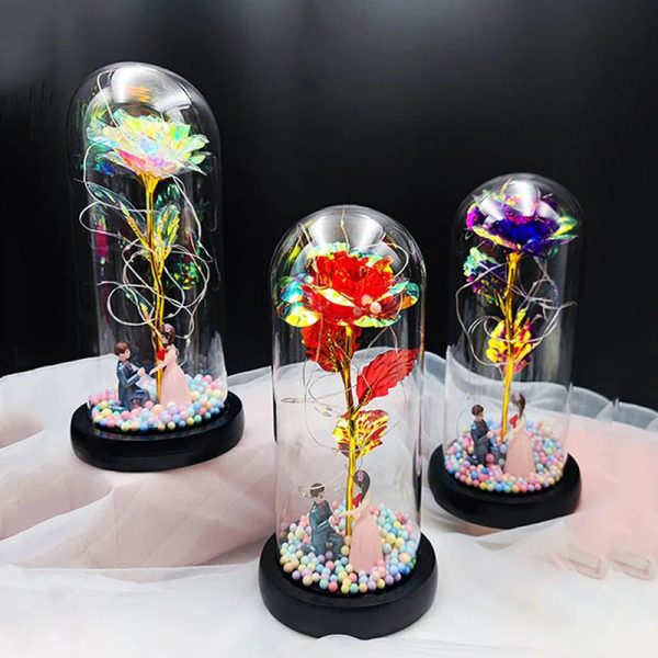 Milky Way Glass Dome Rose – Romantic Gift for Her Milky Way Glass Dome Rose – Romantic Gift for Her