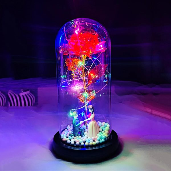 Milky Way Glass Dome Rose – Romantic Gift for Her Milky Way Glass Dome Rose – Romantic Gift for Her