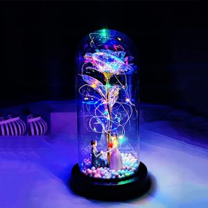 Milky Way Glass Dome Rose – Romantic Gift for Her