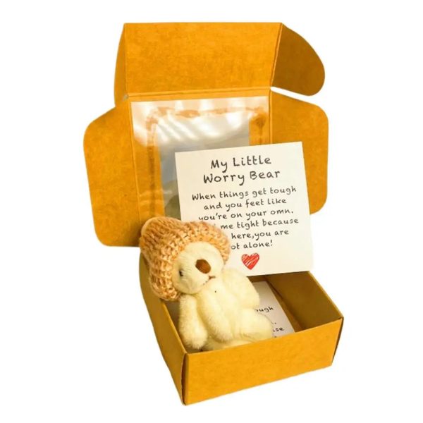 Mini Plush Teddy Bear Gift Box with Inspirational Card Mini Plush Teddy Bear Gift Box with Inspirational Card