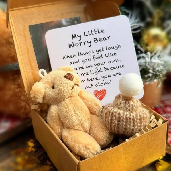 Mini Plush Teddy Bear Gift Box with Inspirational Card Mini Plush Teddy Bear Gift Box with Inspirational Card