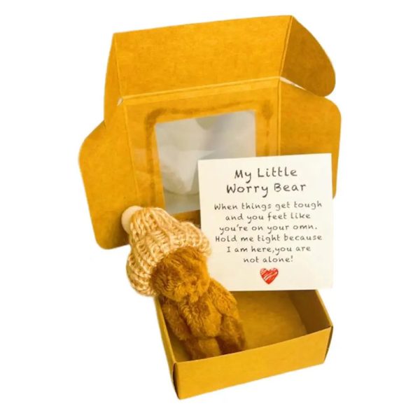 Mini Plush Teddy Bear Gift Box with Inspirational Card Mini Plush Teddy Bear Gift Box with Inspirational Card