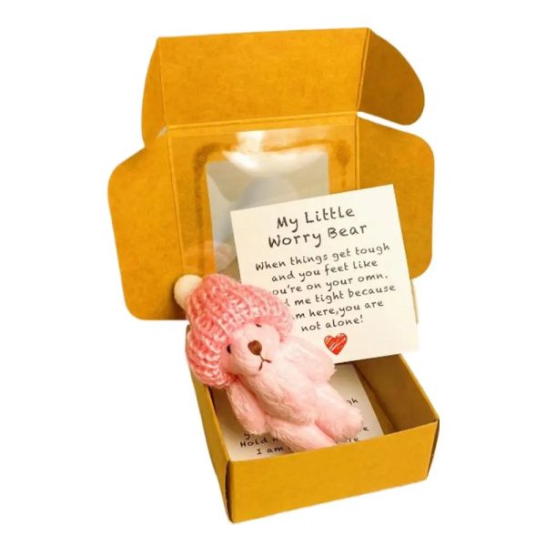 Mini Plush Teddy Bear Gift Box with Inspirational Card Mini Plush Teddy Bear Gift Box with Inspirational Card