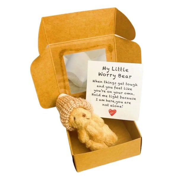 Mini Plush Teddy Bear Gift Box with Inspirational Card Mini Plush Teddy Bear Gift Box with Inspirational Card