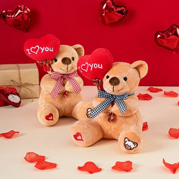Mini Teddy Bear Plush Holding Heart 18cm Mini Teddy Bear Plush Holding Heart 18cm