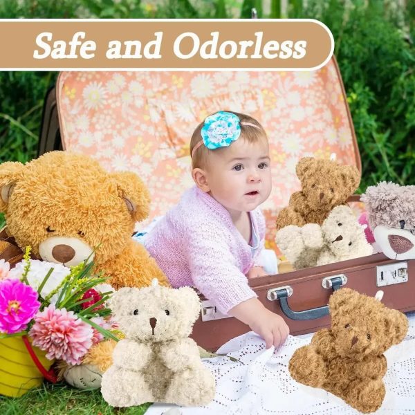 Mini Teddy Bear Plush Toys 4 Inch – Soft Stuffed Bears for Party Favors and DIY Gifts
