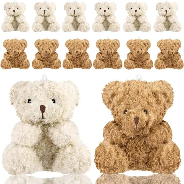 Mini Teddy Bear Plush Toys 4 Inch – Soft Stuffed Bears for Party Favors and DIY Gifts