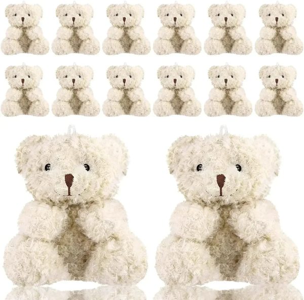 Mini Teddy Bear Plush Toys 4 Inch – Soft Stuffed Bears for Party Favors and DIY Gifts
