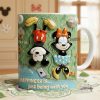 MkMo Magic Mouse Happiness Is Just Being With You - Personalized White Edge-To-Edge Mug - Gift For Couples, Movie Fans | NL122