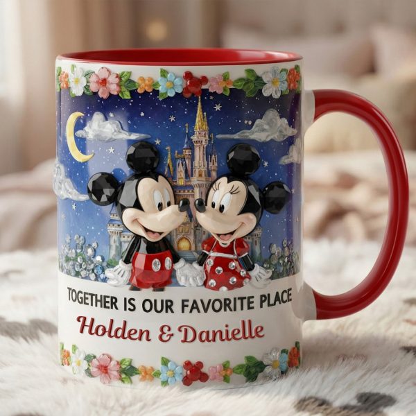 MkMo Magic Mouse Together Is Our Favorite Place - Personalized Accent Mug - Gift For Couples, Movie Fans NL122 MkMo Magic Mouse Together Is Our Favorite Place - Personalized Accent Mug - Gift For Couples, Movie Fans NL122