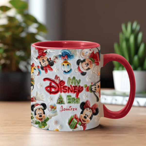 MkMo Magic Mouse We Wish You A Merry Christmas - Personalized Accent Mug - Christmas Gift NA94