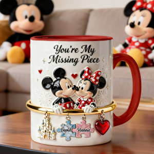 MkMo Magic Mouse You're My Missing Piece - Personalized Accent Mug - Gift For Couples, Movie Fans NL122