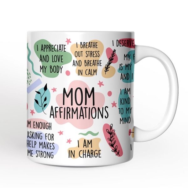 Mom Affirmations Personalized Mug, Mother Gift With Custom Name Mom Affirmations Personalized Mug, Mother Gift With Custom Name