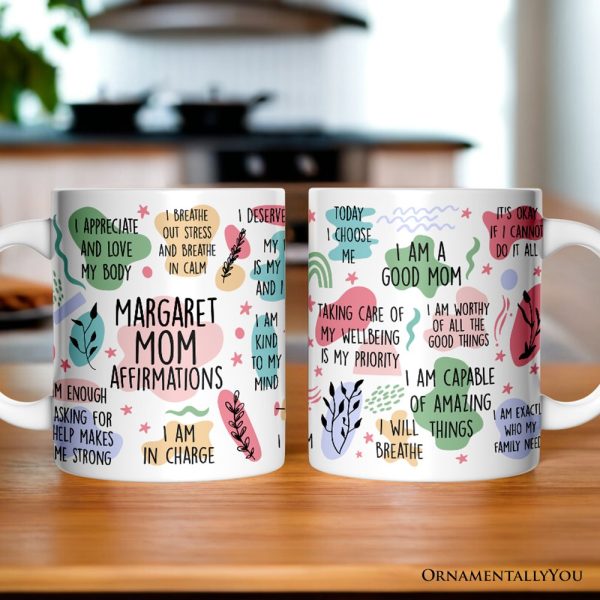 Mom Affirmations Personalized Mug, Mother Gift With Custom Name Mom Affirmations Personalized Mug, Mother Gift With Custom Name