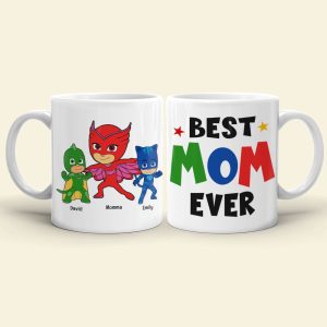 Mom and Kids Personalized Coffee Mug Mother's Day Gift DR-WHM-01QHQN300323