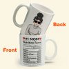 Mom Nutrition Facts - Personalized Mug - Mother's Day, Loving Gift For Mom Mom Nutrition Facts - Personalized Mug - Mother's Day, Loving Gift For Mom