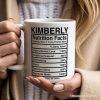 Mom Nutrition Facts Personalized Mug, Birthday Gift with Custom Name Mom Nutrition Facts Personalized Mug, Birthday Gift with Custom Name