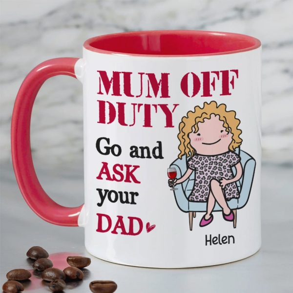 Mom Off Duty, Gift For Mom, Personalized Mug, Mom Sitting Mug, Mother's Day Gift Mom Off Duty, Gift For Mom, Personalized Mug, Mom Sitting Mug, Mother's Day Gift