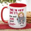 Mom Off Duty, Gift For Mom, Personalized Mug, Mom Sitting Mug, Mother's Day Gift Mom Off Duty, Gift For Mom, Personalized Mug, Mom Sitting Mug, Mother's Day Gift
