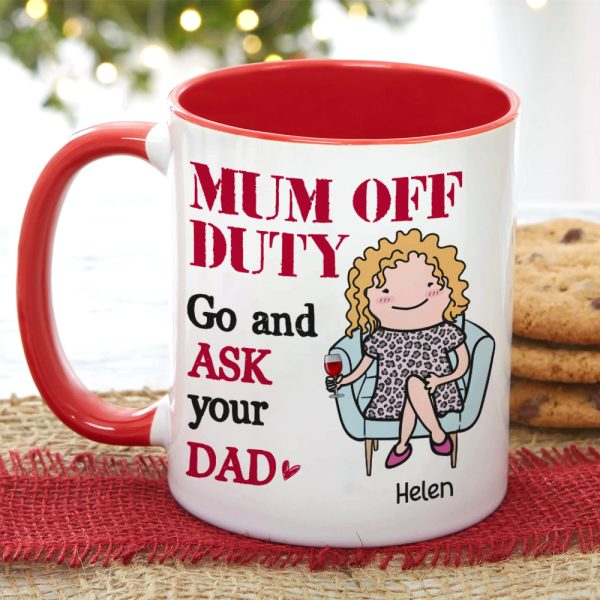 Mom Off Duty, Gift For Mom, Personalized Mug, Mom Sitting Mug, Mother's Day Gift Mom Off Duty, Gift For Mom, Personalized Mug, Mom Sitting Mug, Mother's Day Gift