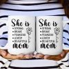 Mom She Is Strong - Personalized Mug Mom She Is Strong - Personalized Mug